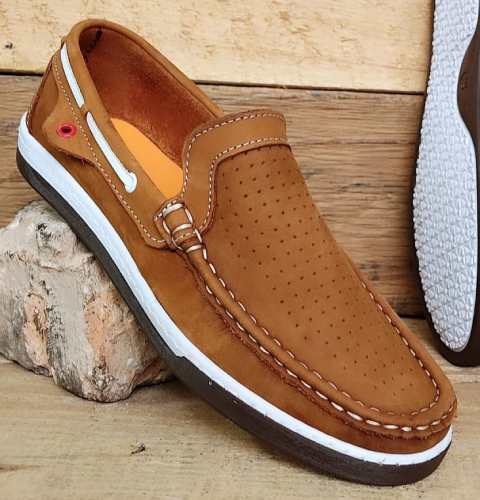 Mocasín Mónaco. Puro Cuero. Caballero