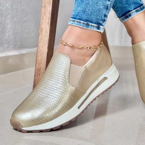 Mocasín Angie. Puro Cuero. Dama