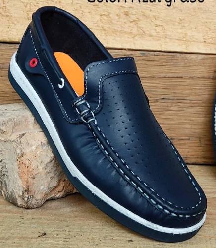 Mocasín Mónaco. Puro Cuero. Caballero