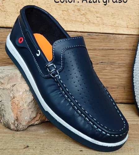 Mocasín Mónaco. Puro Cuero. Caballero