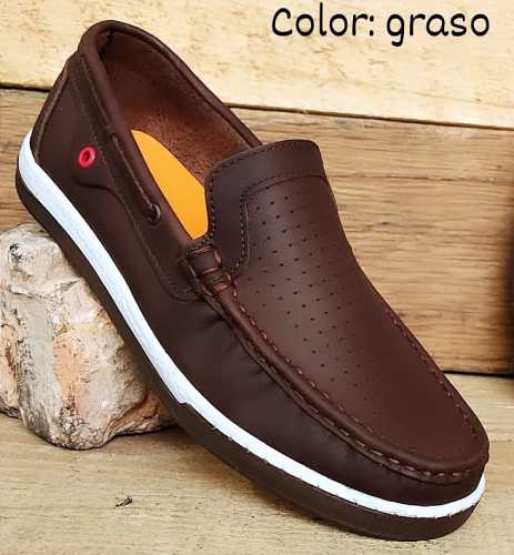 Mocasín Mónaco. Puro Cuero. Caballero