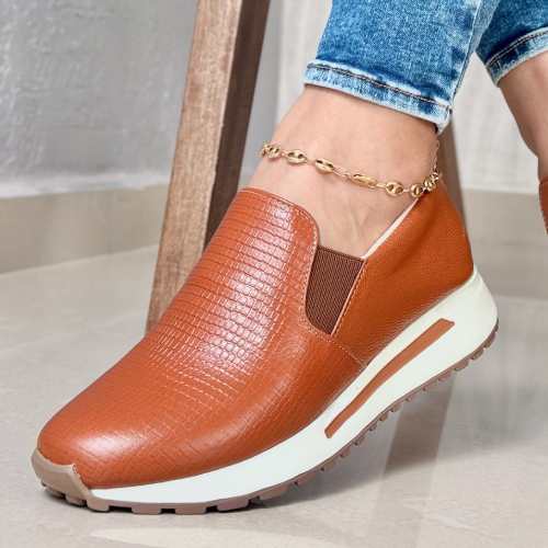 Mocasín Angie. Puro Cuero. Dama