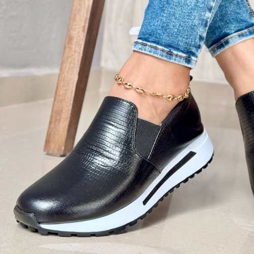 Mocasín Angie. Puro Cuero. Dama
