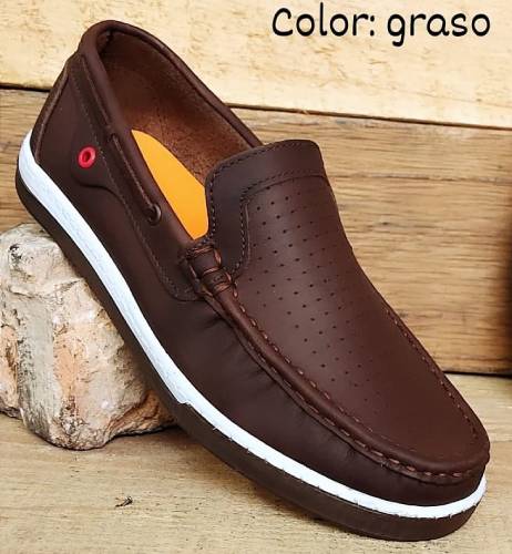 Mocasín Mónaco. Puro Cuero. Caballero