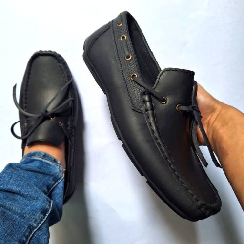 Mocasín Pardo Suizo. Puro Cuero. Caballero