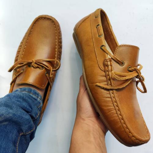 Mocasín Pardo Suizo. Puro Cuero. Caballero